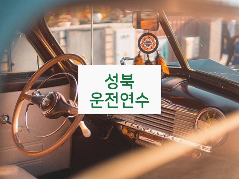 성북운전연수 후기