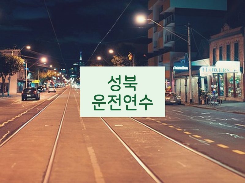 성북운전연수 후기
