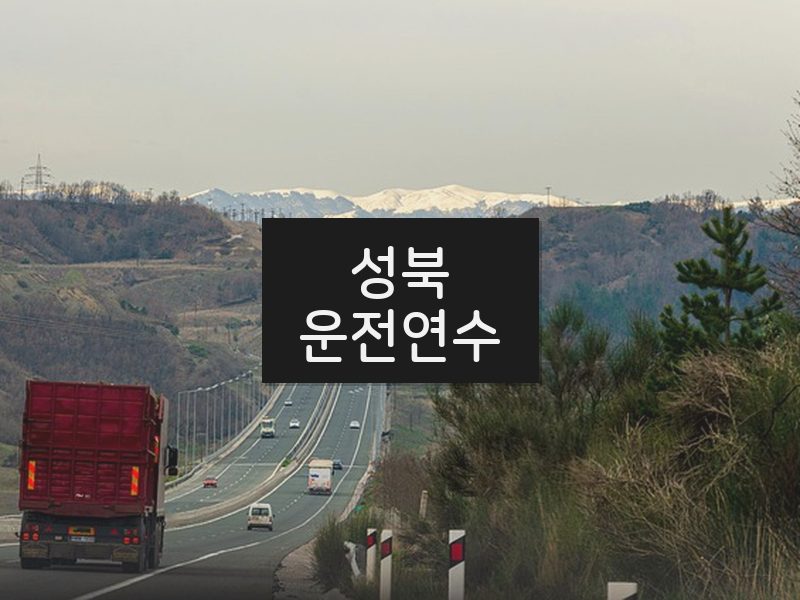 성북운전연수 후기