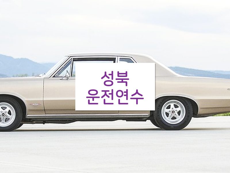 성북운전연수 후기