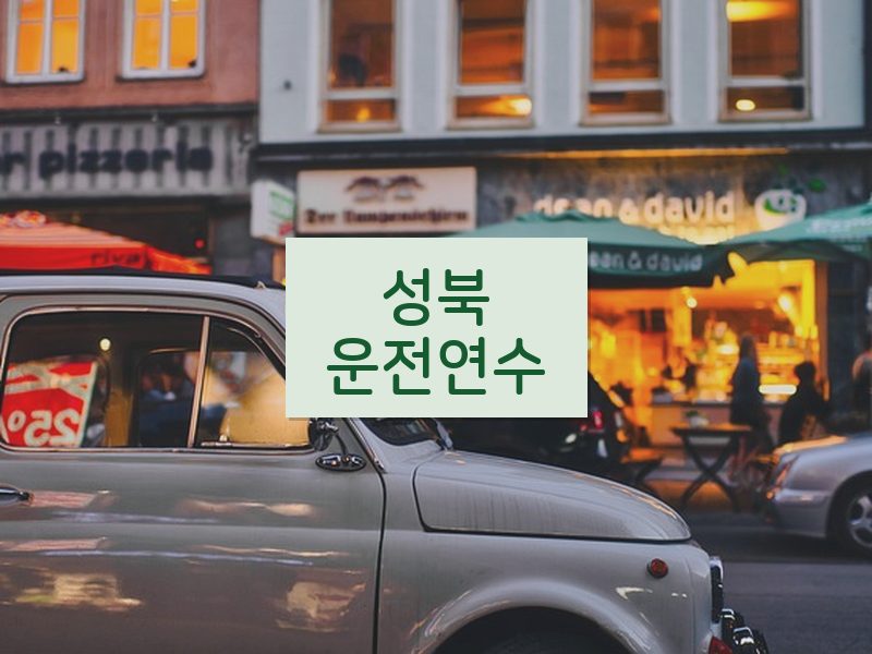 성북운전연수 후기