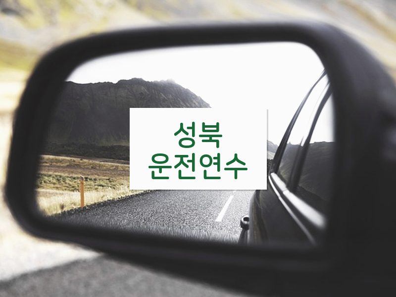 성북운전연수 후기
