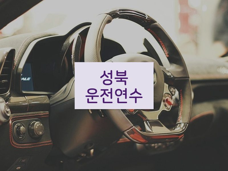성북운전연수 후기