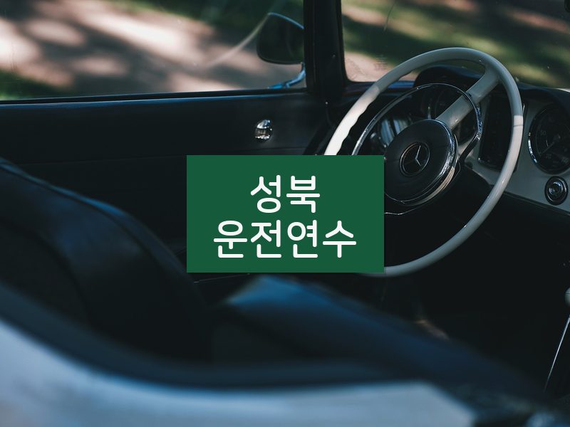 성북운전연수 후기