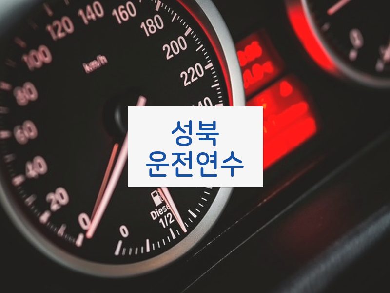 성북운전연수 후기