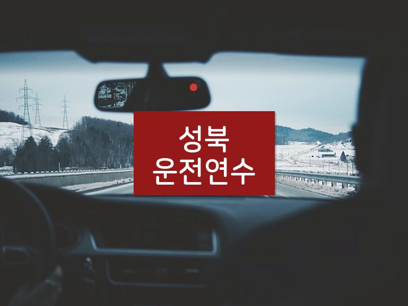 성북운전연수 후기