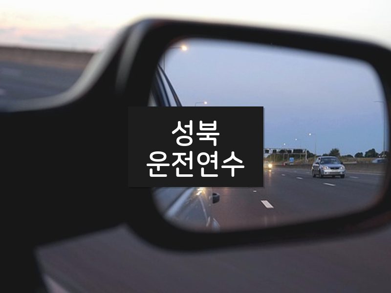 성북운전연수 후기