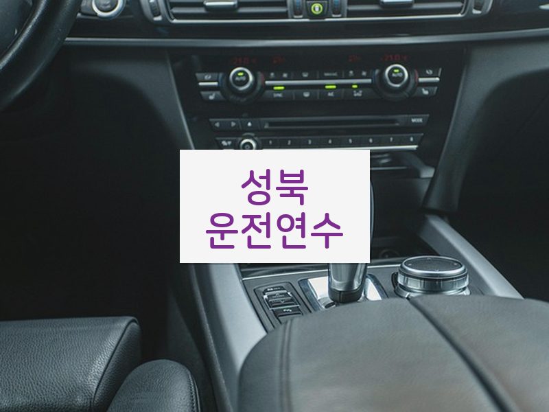 성북운전연수 후기