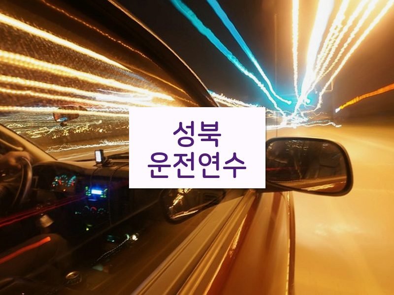 성북운전연수 후기