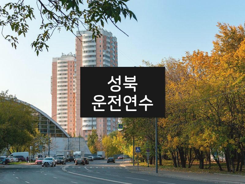 성북운전연수 후기