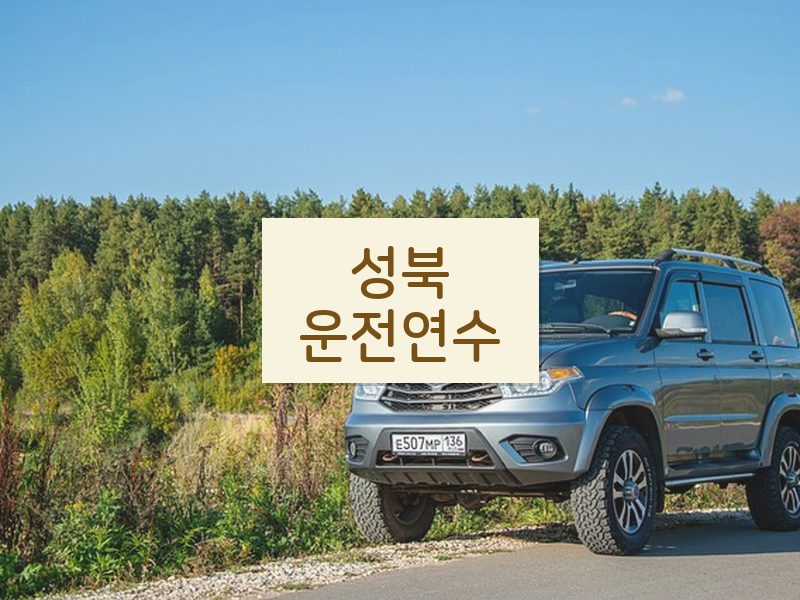 성북운전연수 후기
