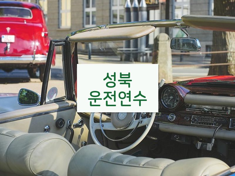 성북운전연수 후기