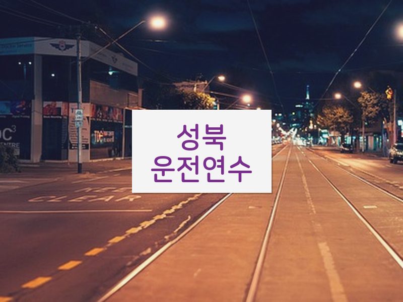 성북운전연수 후기
