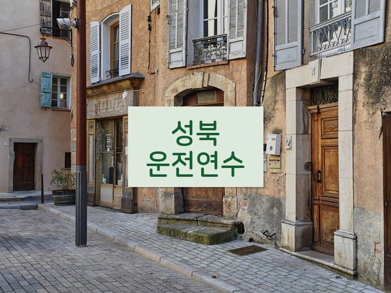 성북운전연수 후기