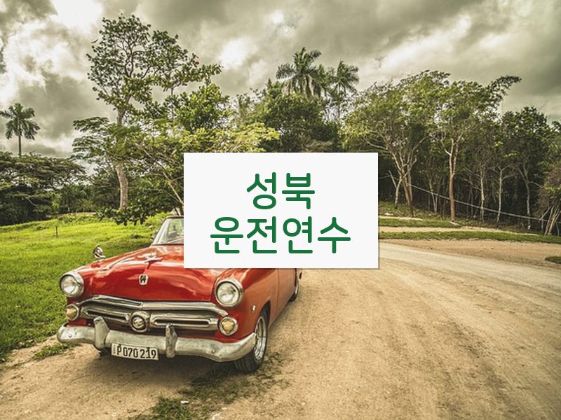 성북운전연수 후기