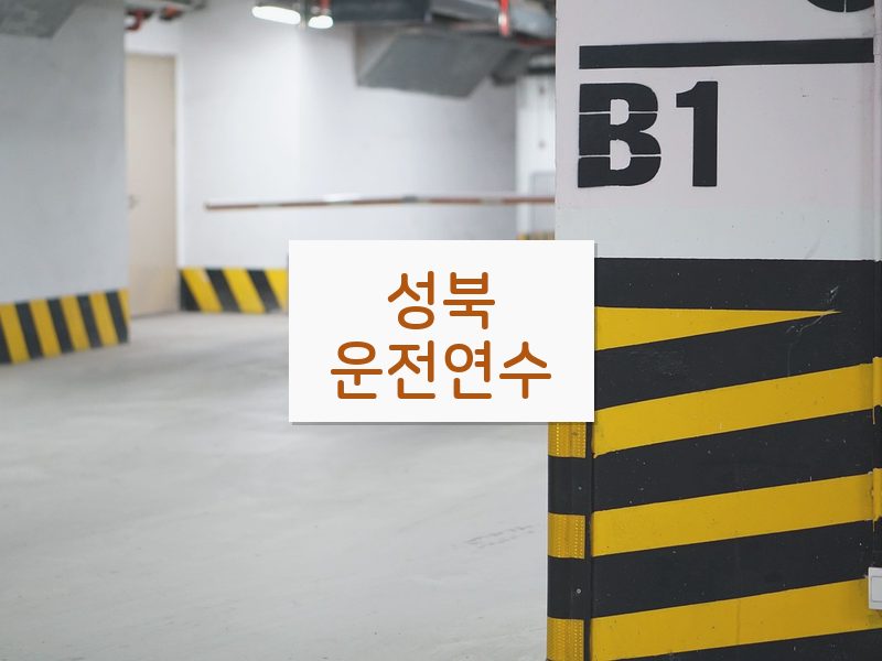 성북운전연수 후기