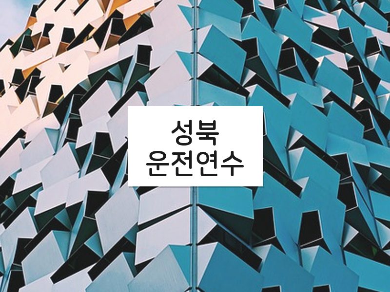 성북운전연수 후기