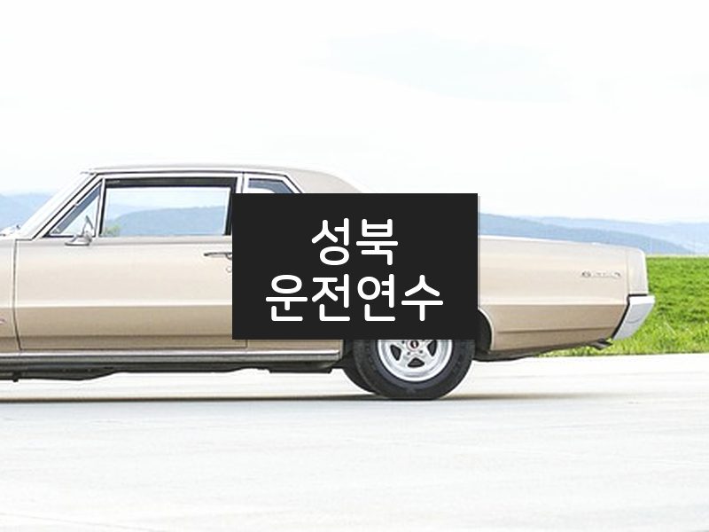 성북운전연수 후기