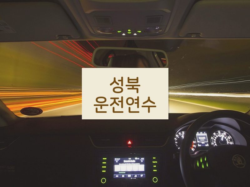 성북운전연수 후기