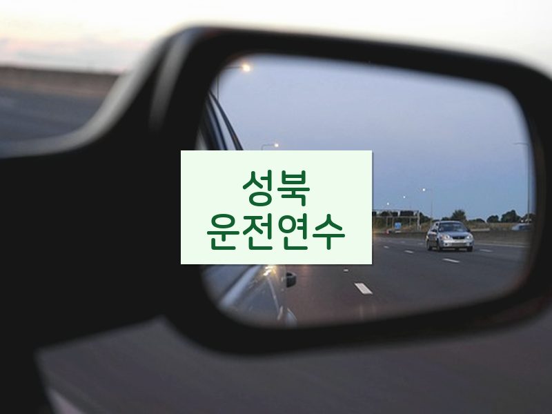 성북운전연수 후기